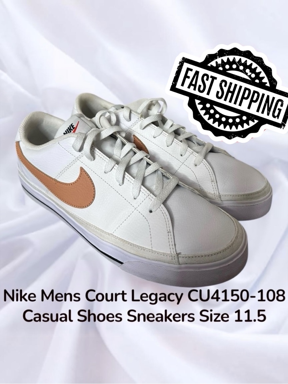 Nike Mens Court Legacy CU4150-108 Casual Shoes Sneakers Size 11.5 FAST SHIPPING